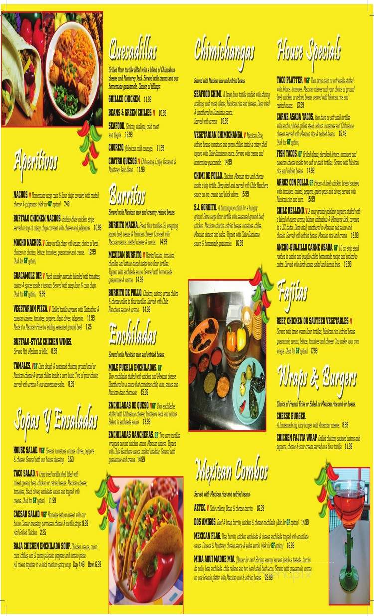 S J Garcia's Restaurant - Lake George, NY menu_pic
