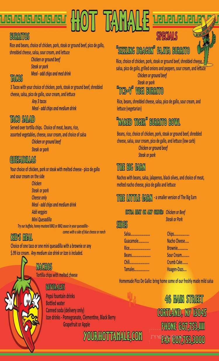 Hot Tamale - Cortland, NY menu_pic