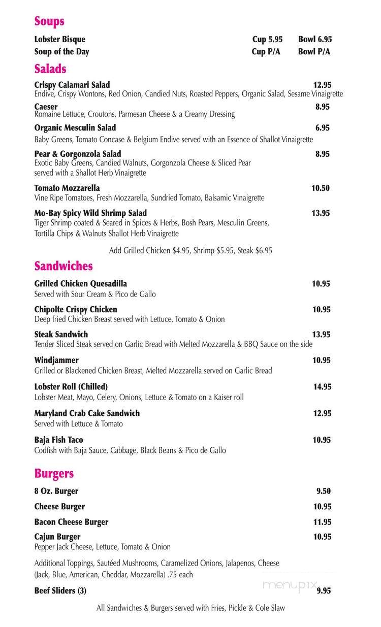 Montego Bay Grill & Bar - Island Park, NY menu_pic