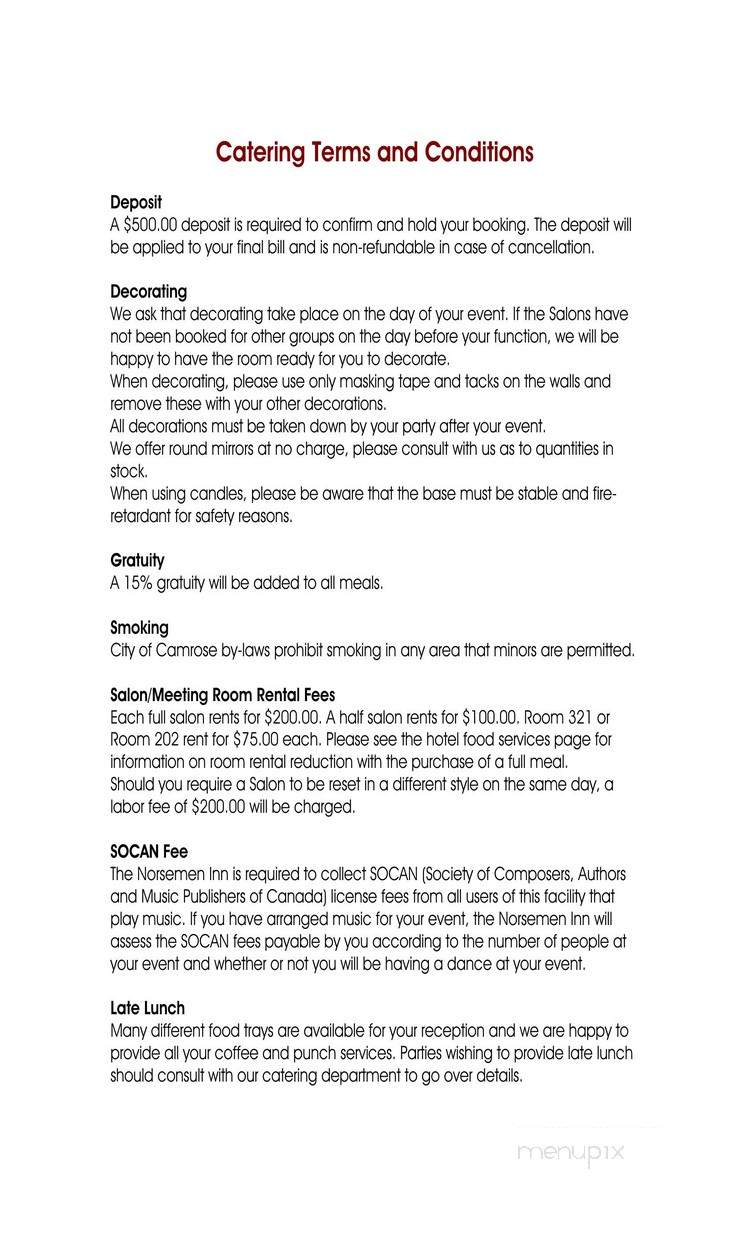 Odin Dining Room - Camrose, AB menu_pic