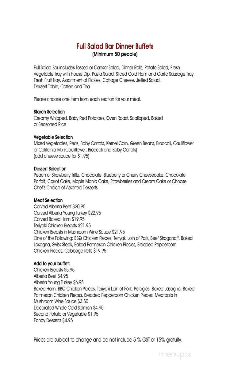 Odin Dining Room - Camrose, AB menu_pic
