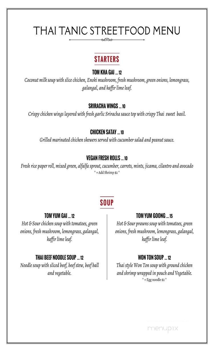 Thai Terrace - Sausalito, CA menu_pic