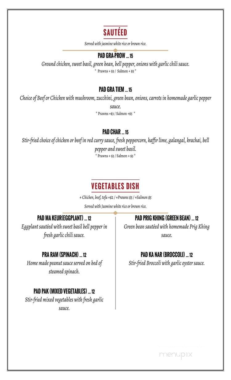 Thai Terrace - Sausalito, CA menu_pic
