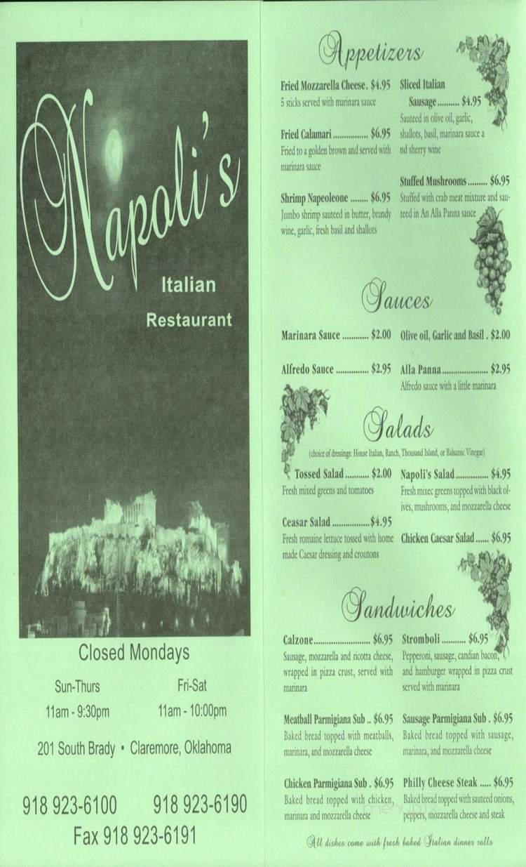 /380174233/Napolis-Italian-Restaurant-Claremore-OK - Claremore, OK