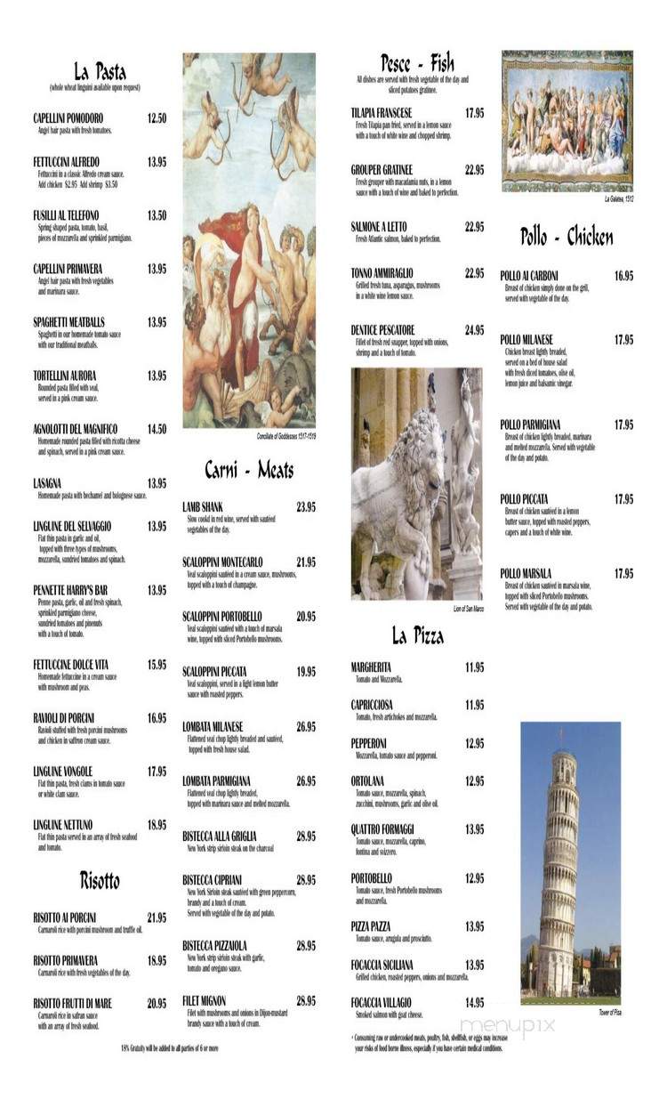 Villagio - Rosemont, IL menu_pic