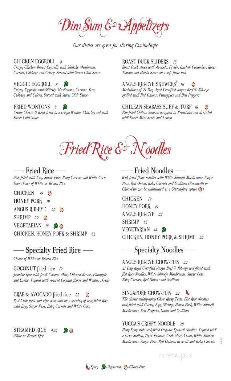 Yucca De Lac - Palo, CA menu_pic