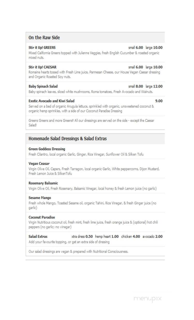 Stir It Up - Brantford, ON menu_pic