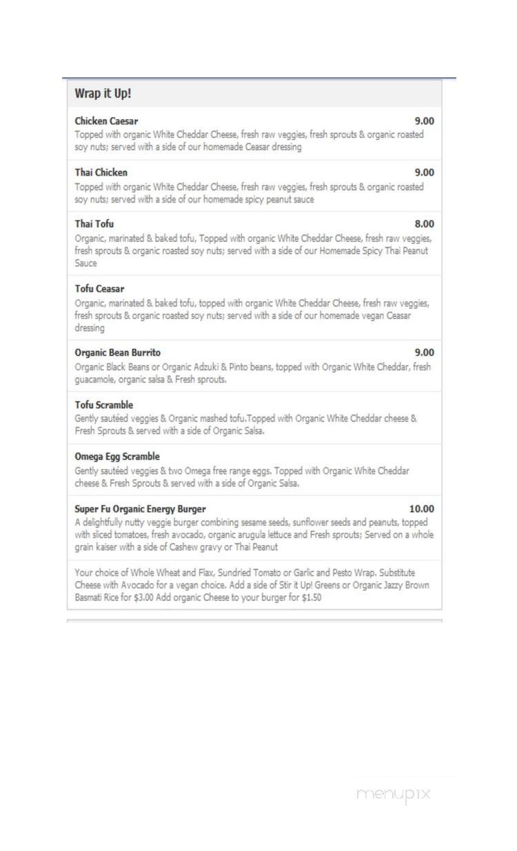 Stir It Up - Brantford, ON menu_pic