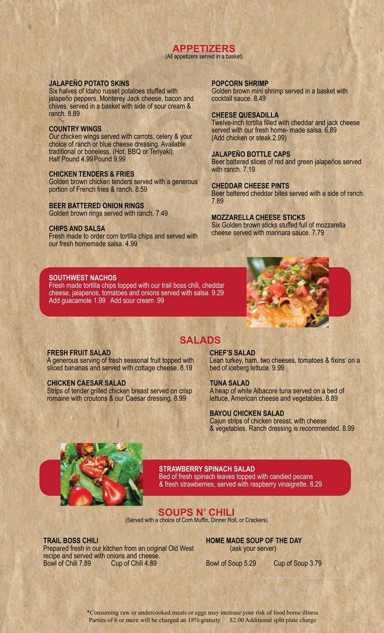 Country Host West Restaurant - Flagstaff, AZ menu_pic