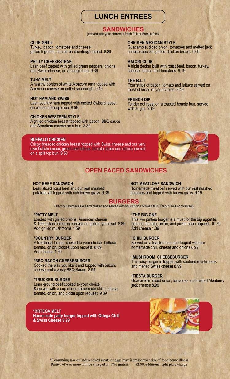 Country Host West Restaurant - Flagstaff, AZ menu_pic