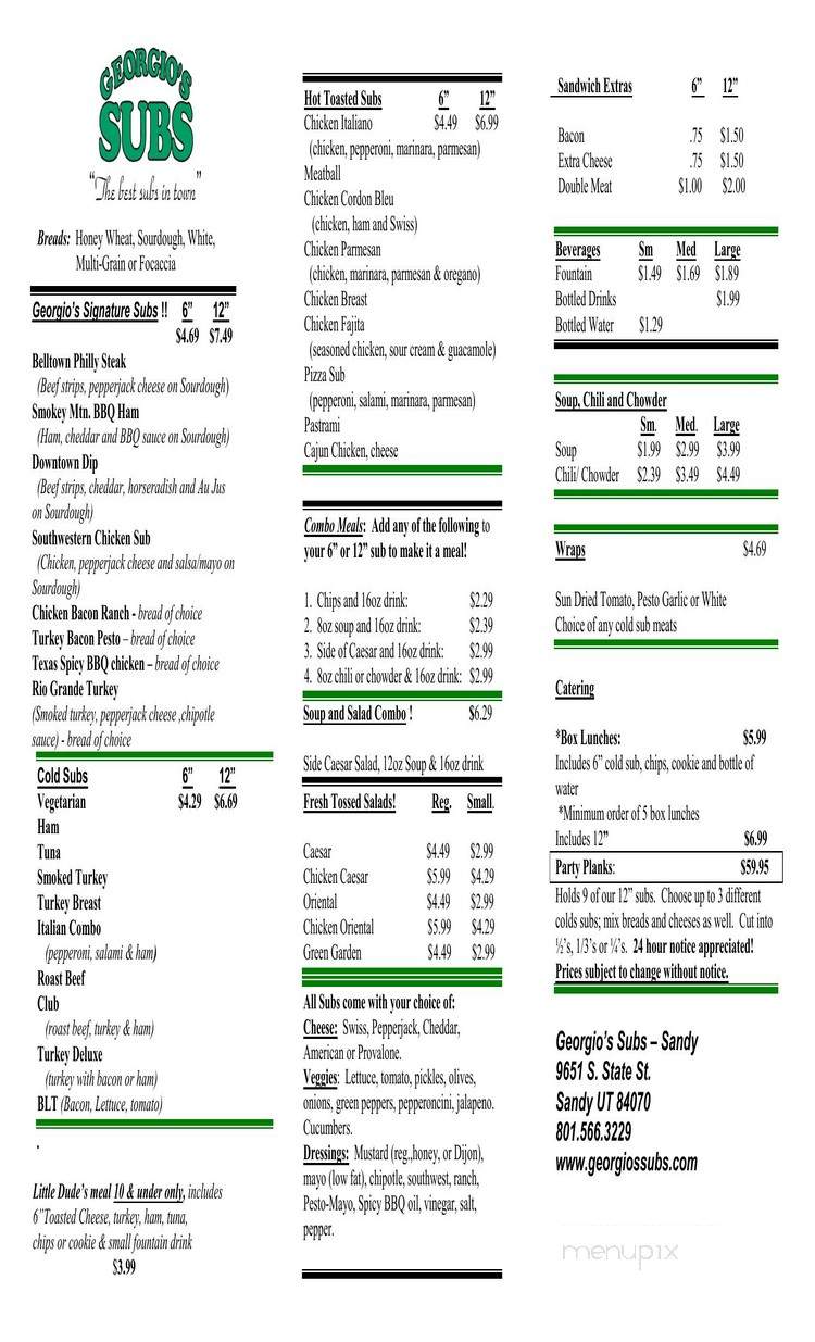 Georgio's Subs - Sandy, UT menu_pic
