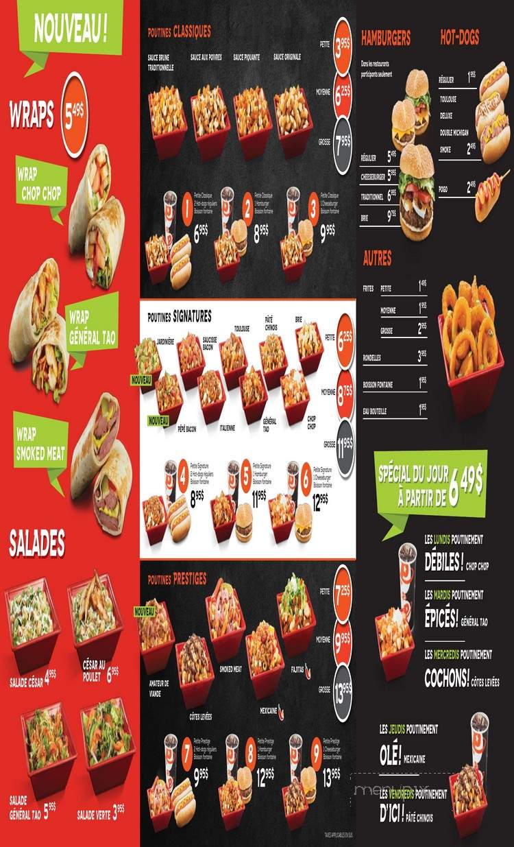 Planete Poutine - St-Jerome, QC menu_pic