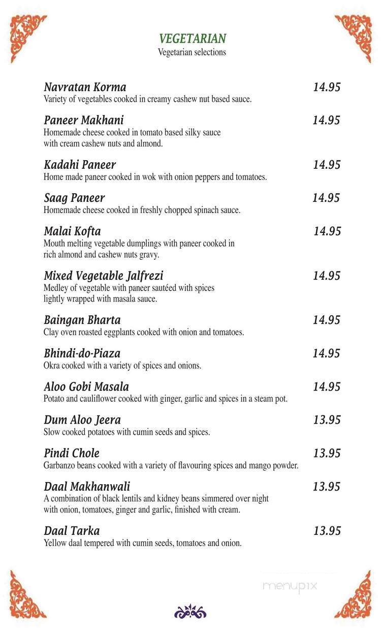 Glory of India - Calgary, AB menu_pic