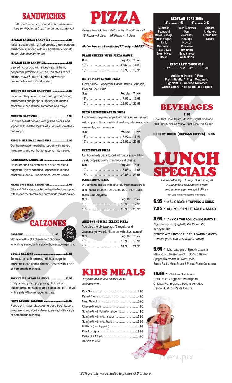 Amedeo's Pizza Apex - Apex, NC menu_pic