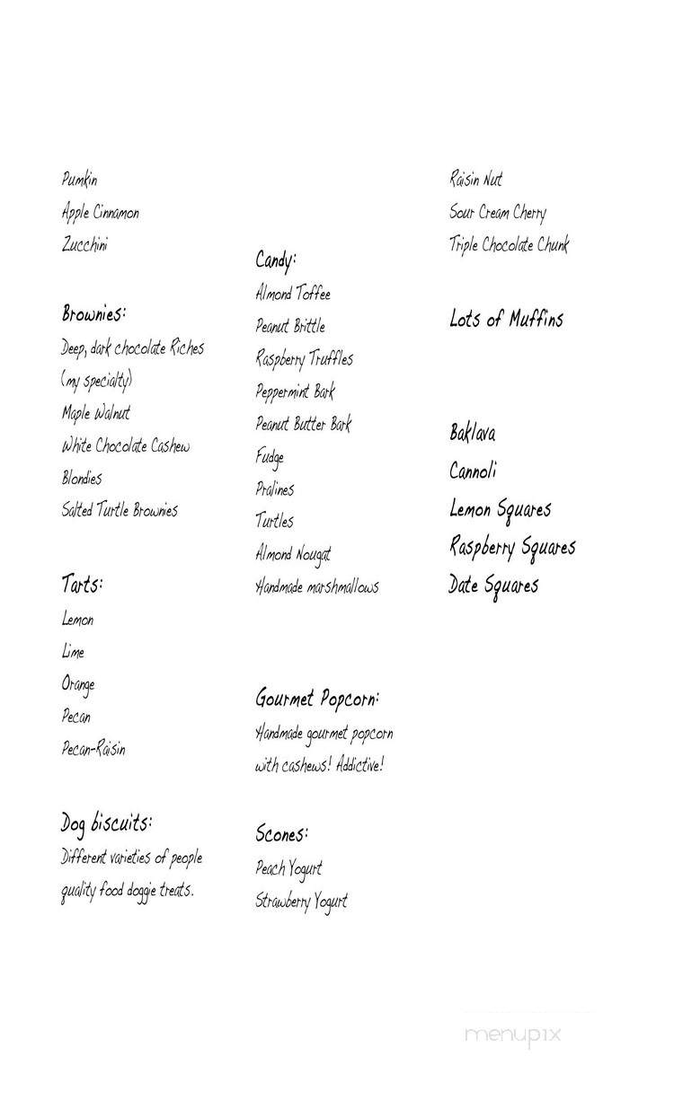 Amelia Claire's Sweets and Treats - Charleston, SC menu_pic