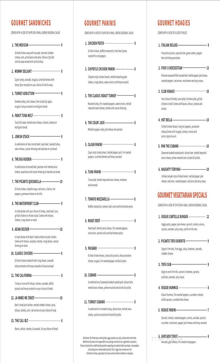 Waterfront Gourmet Cafe & Deli - Philadelphia, PA menu_pic