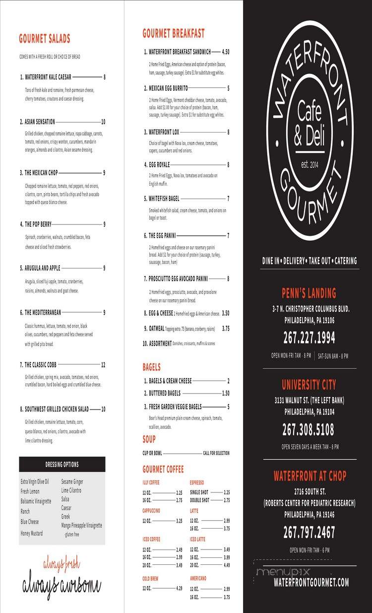 Waterfront Gourmet Cafe & Deli - Philadelphia, PA menu_pic