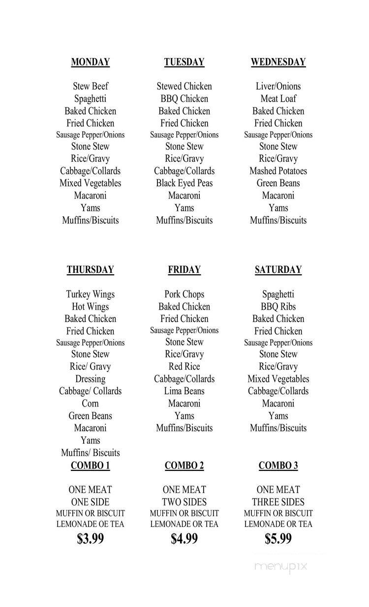 Ms Tooky's - Orangeburg, SC menu_pic