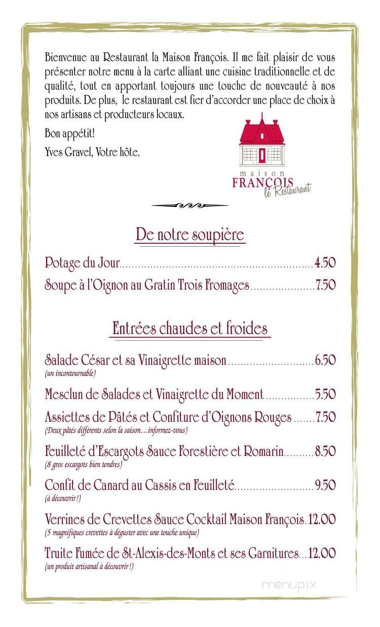 /1179738/Restaurant-La-Maison-Francois-Sainte-Therese-QC - Sainte-Therese, QC