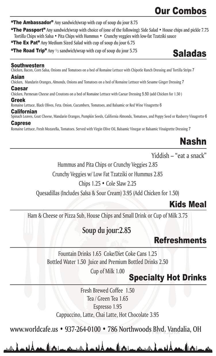 World Cafe - Vandalia, OH menu_pic