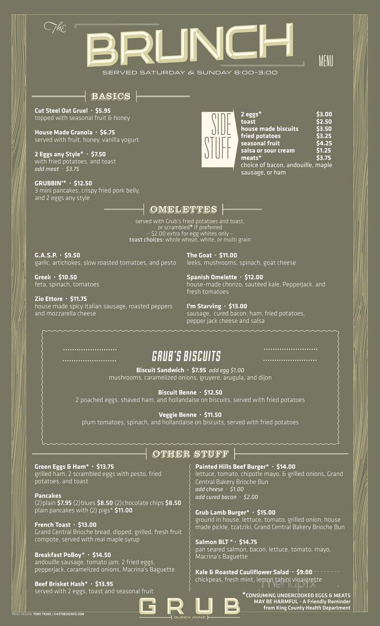 Grub - Seattle, WA menu_pic
