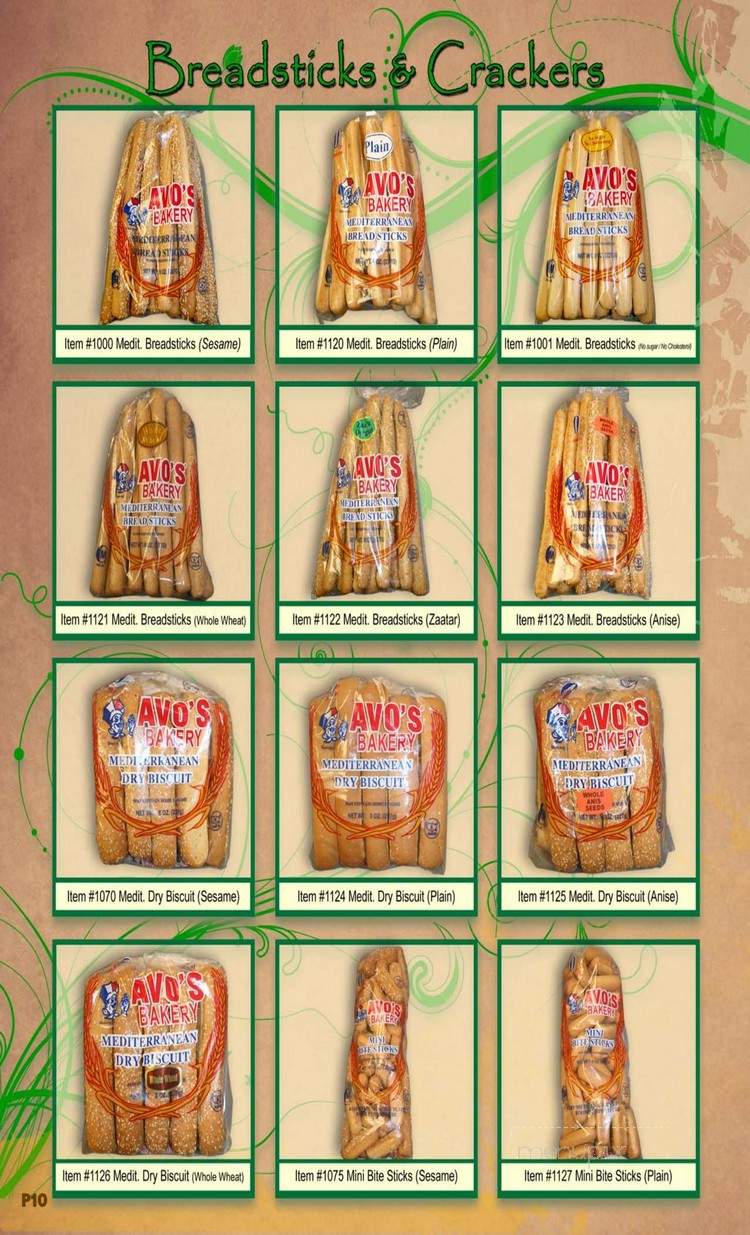 Avo's Bakery - Van Nuys, CA menu_pic
