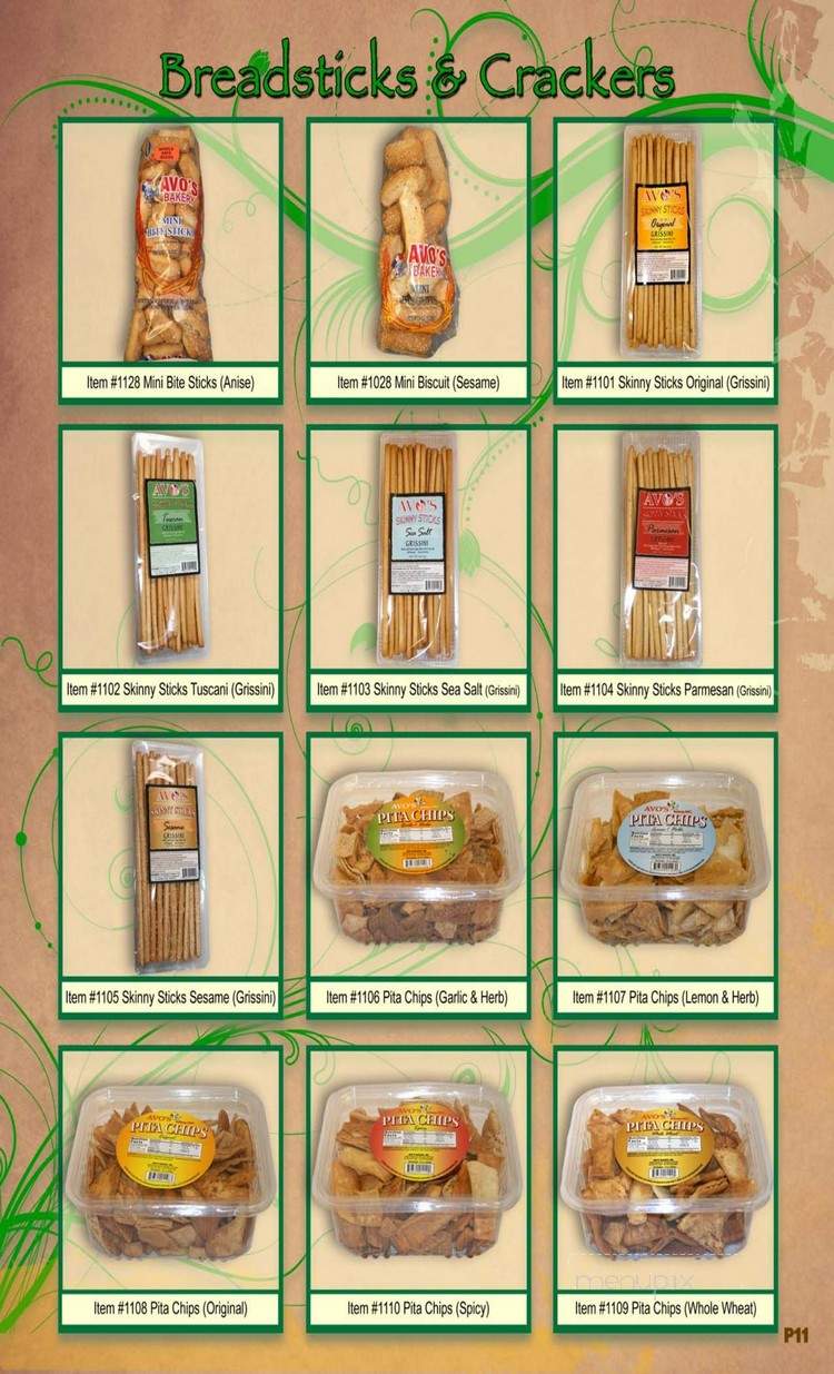 Avo's Bakery - Van Nuys, CA menu_pic