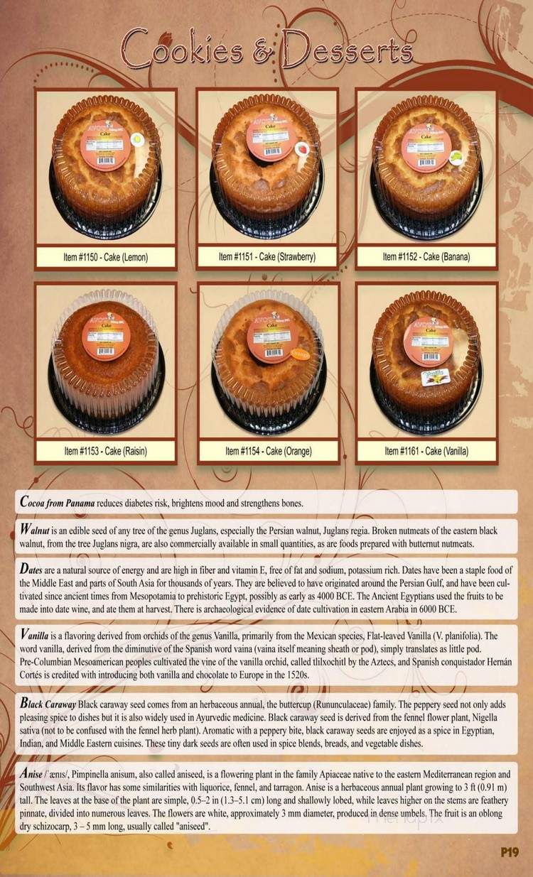 Avo's Bakery - Van Nuys, CA menu_pic