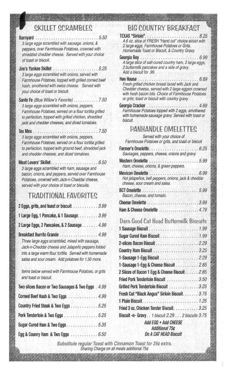 Cave Springs Cafe - Cave Spring, GA menu_pic