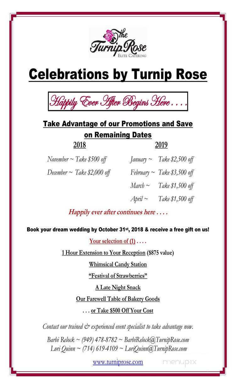 Turnip Rose Co - Orange, CA menu_pic