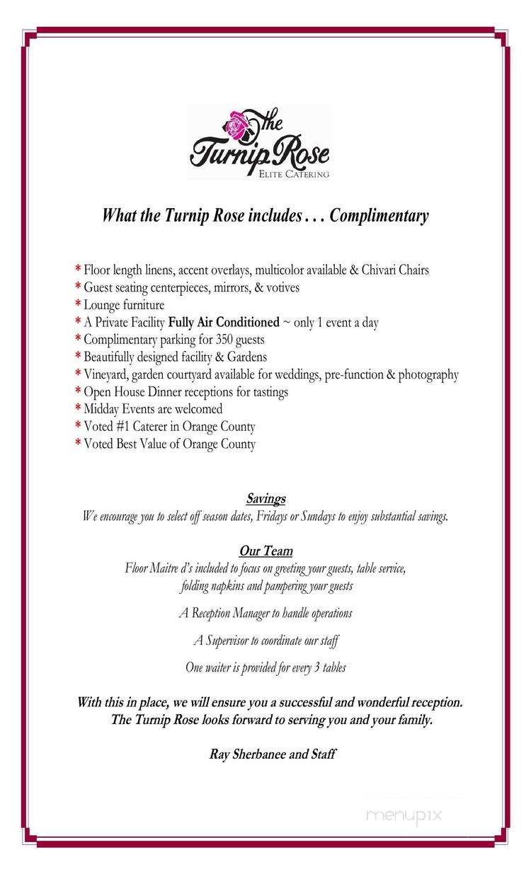 Turnip Rose Co - Orange, CA menu_pic