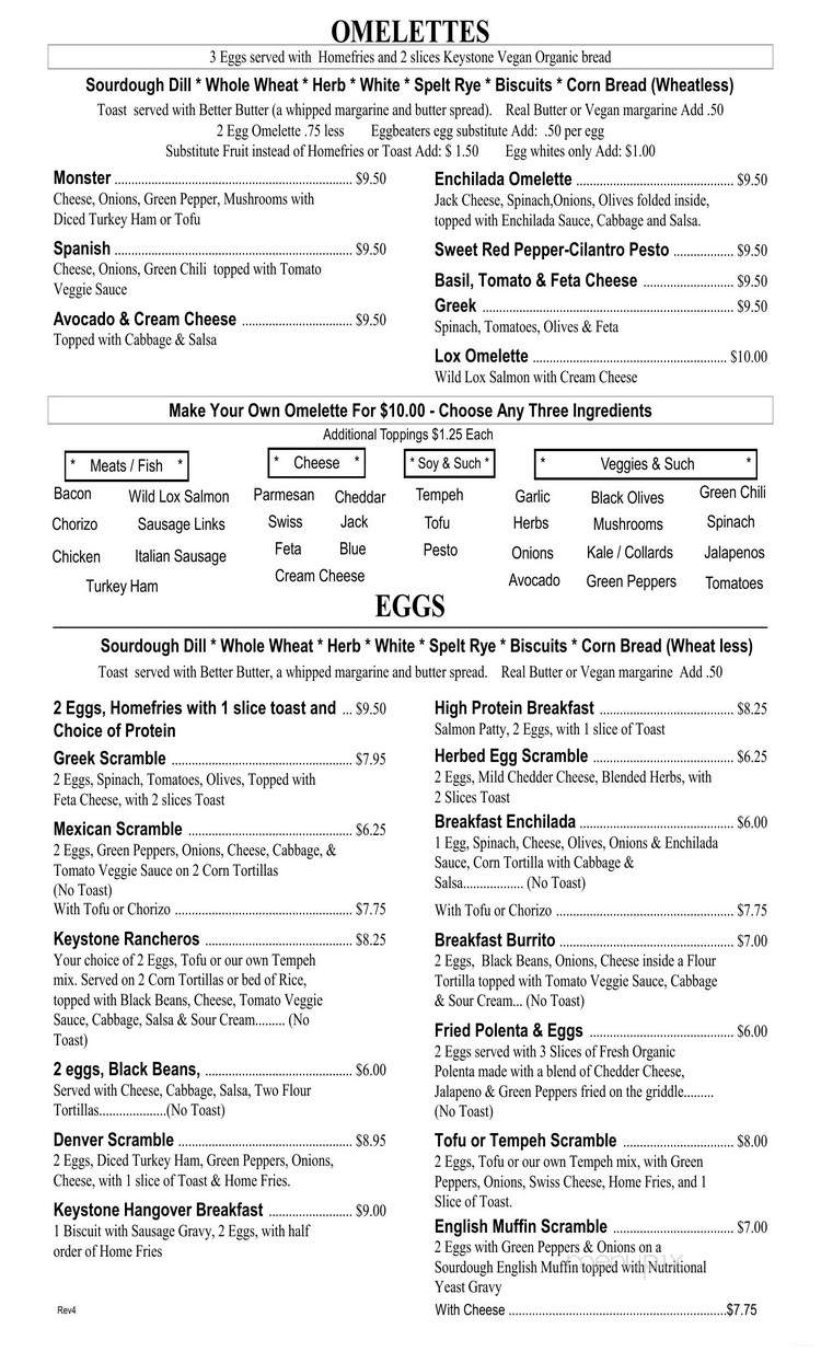 Keystone Cafe - Midlothian, IL menu_pic