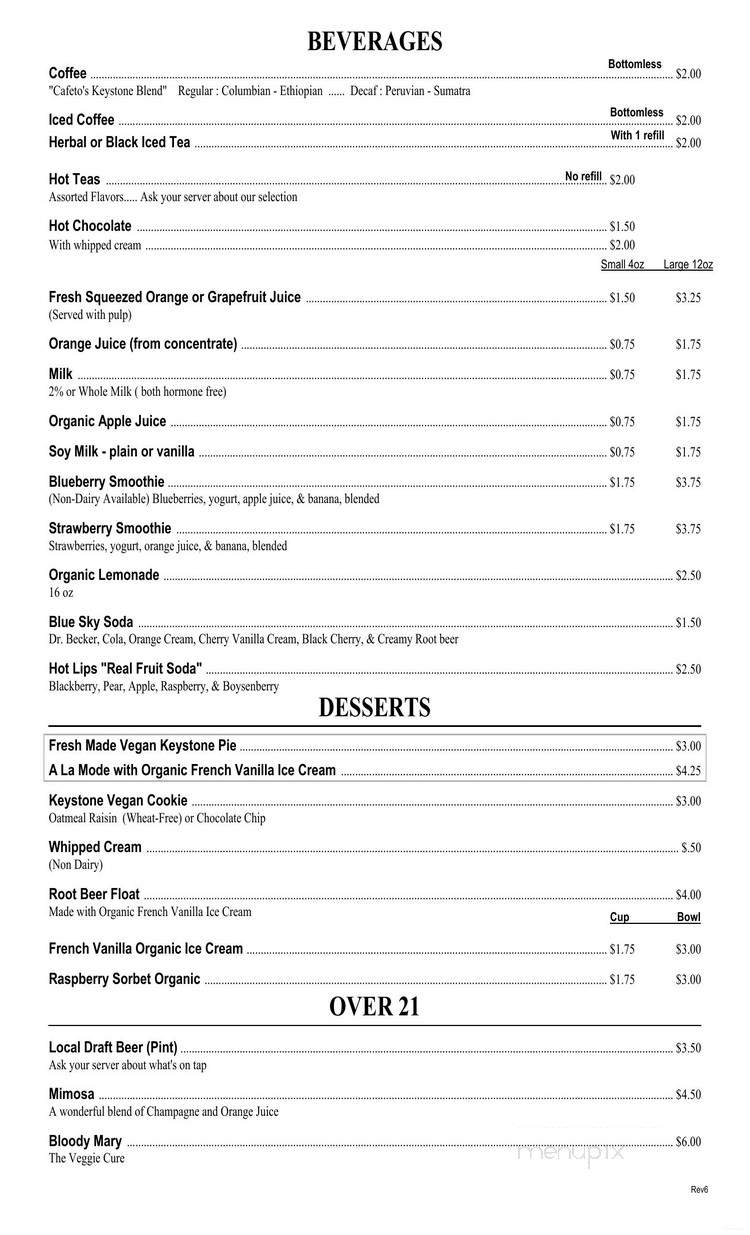 Keystone Cafe - Midlothian, IL menu_pic