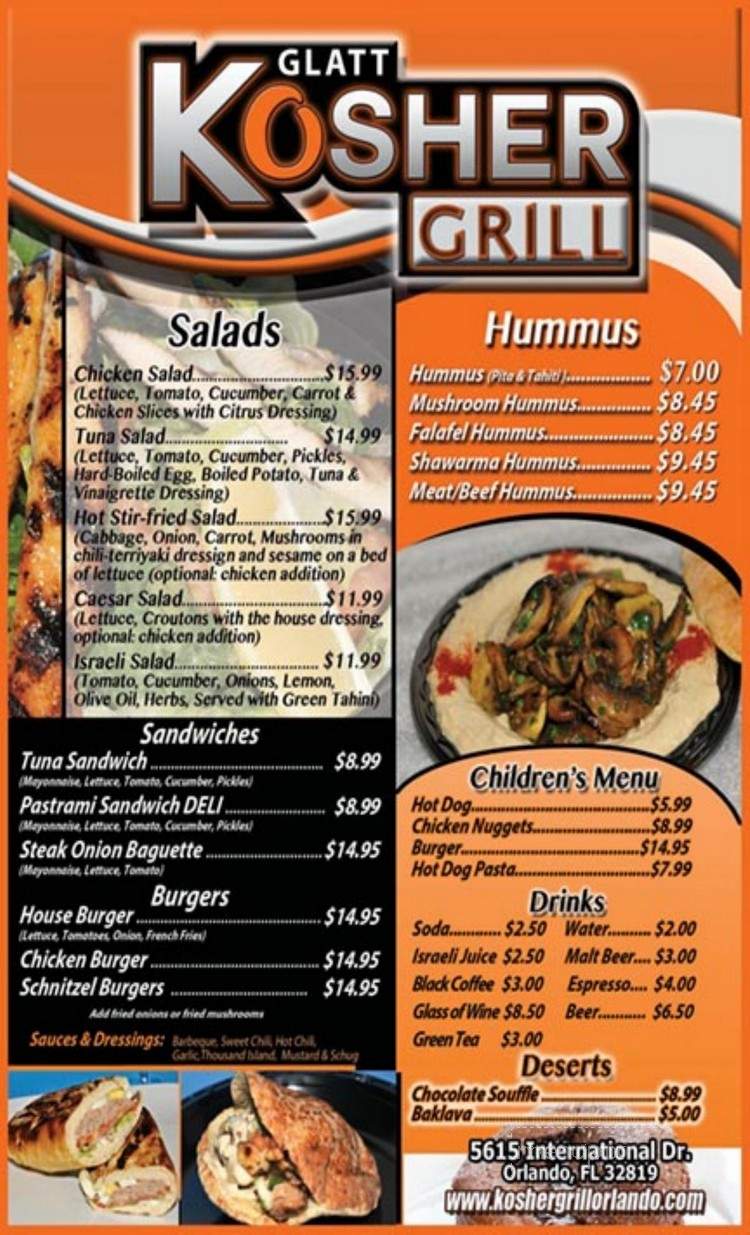 Orlando Kosher On Wheels - Orlando, FL menu_pic