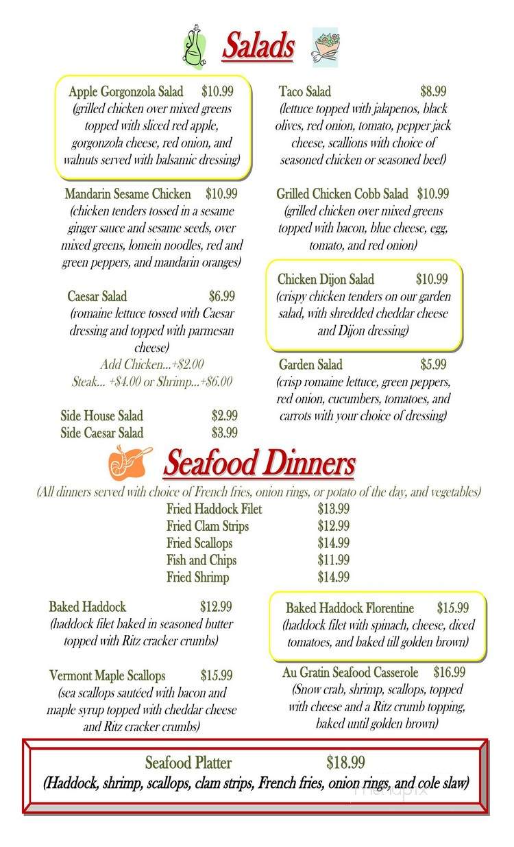 Depot Street Tavern - Hillsborough, NH menu_pic