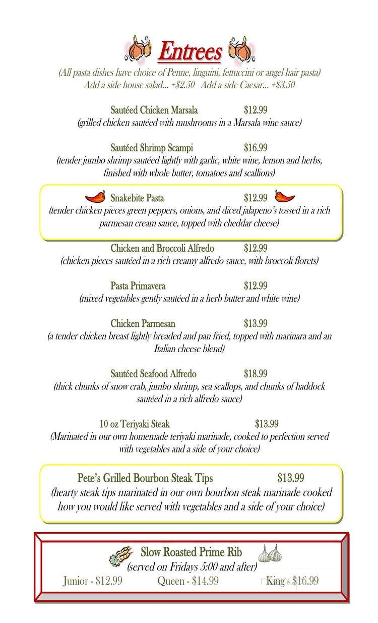 Depot Street Tavern - Hillsborough, NH menu_pic