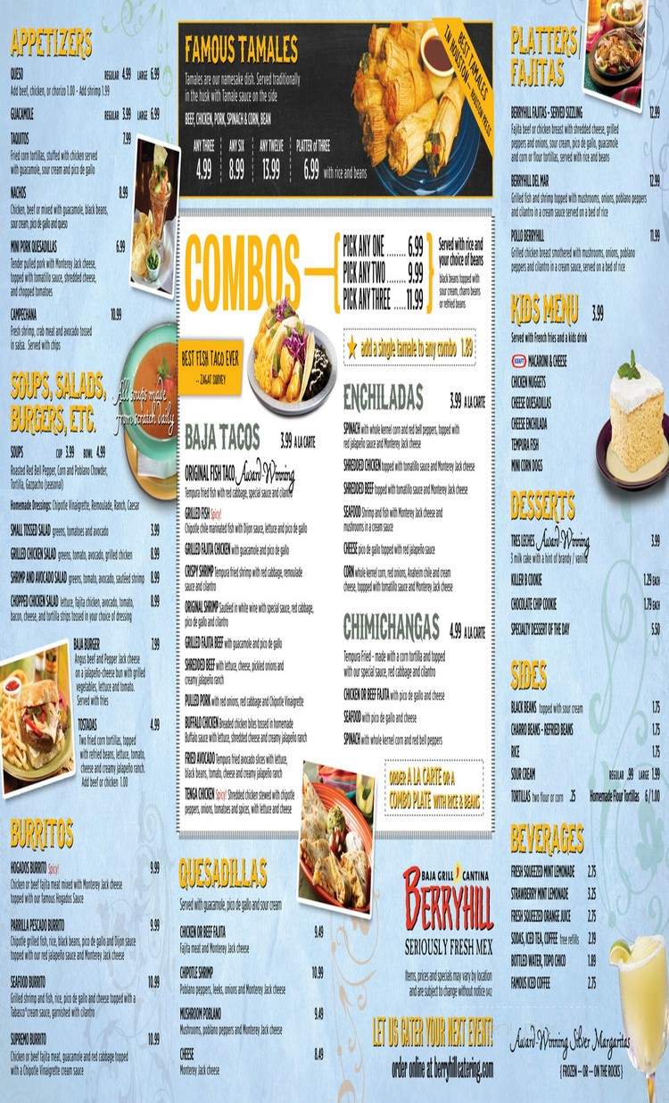 Berryhill Baja Grill - League City, TX menu_pic