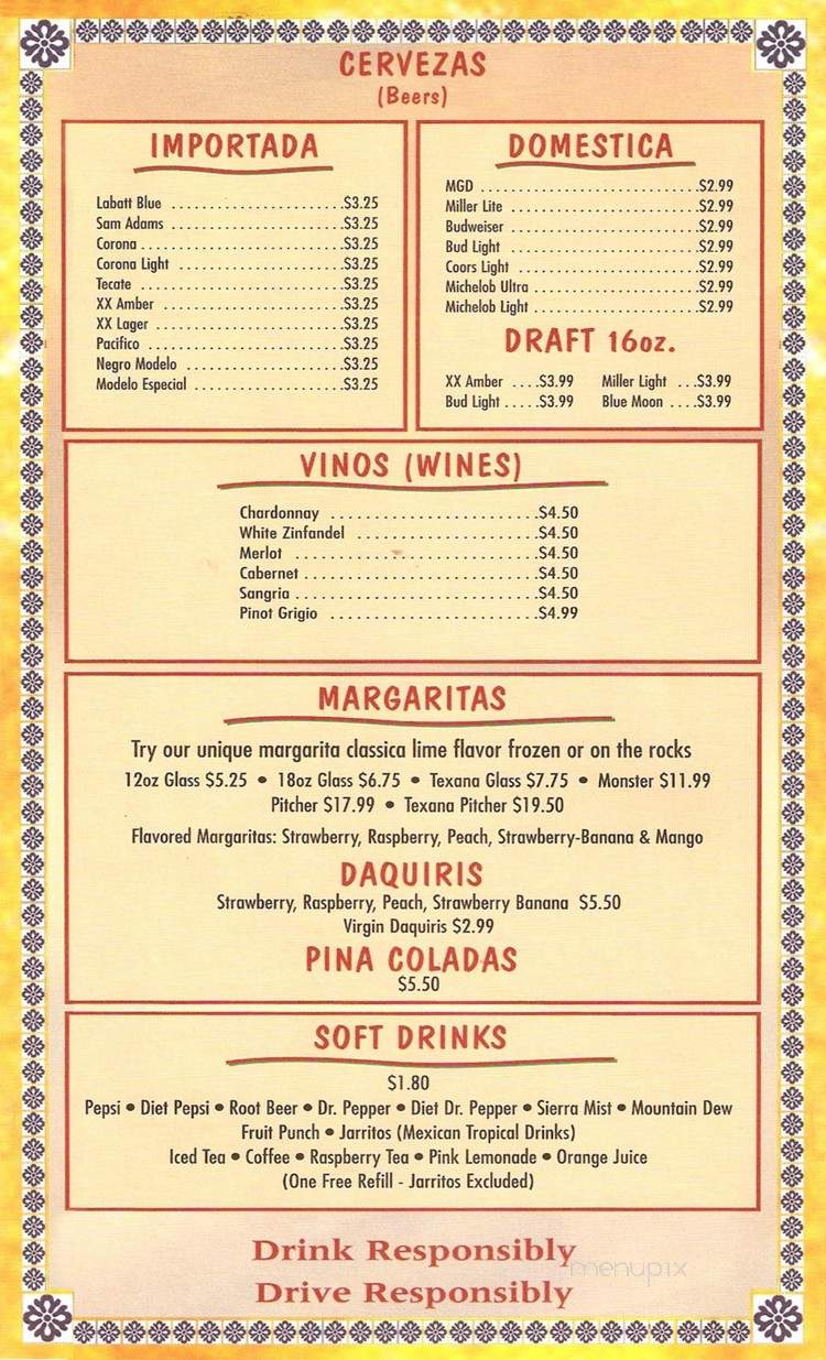 El Palenque - Mentor On The Lake, OH menu_pic
