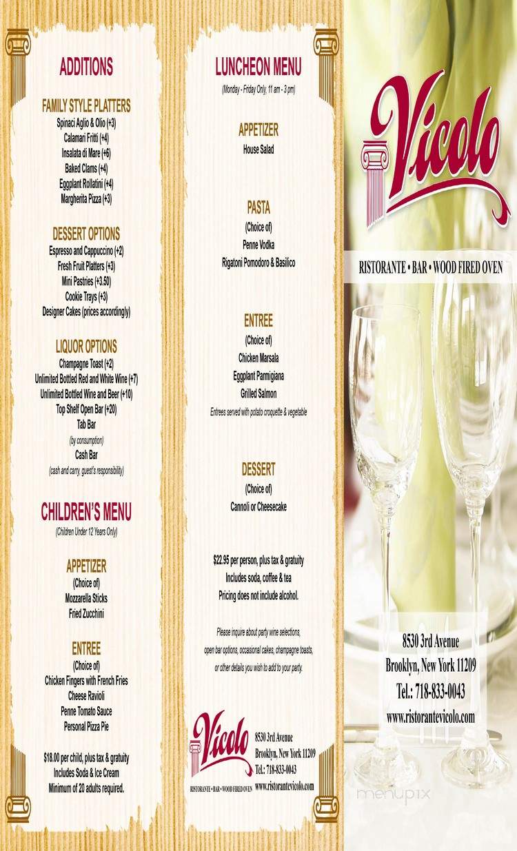 VICOLO - Brooklyn, NY menu_pic
