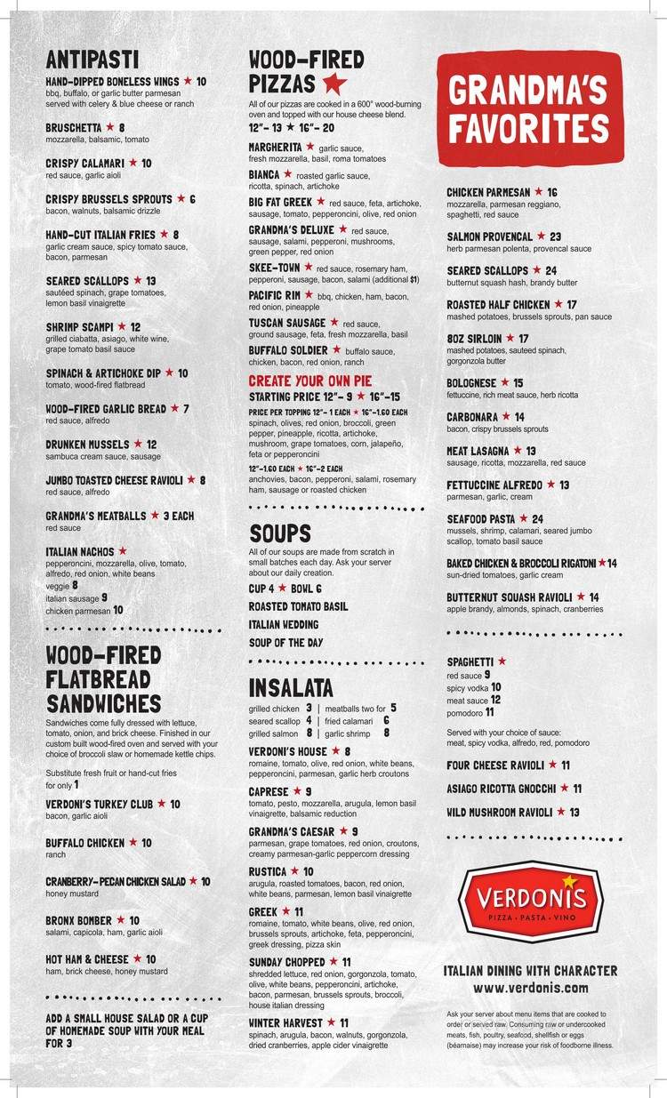 Verdonis - Muskegon, MI menu_pic