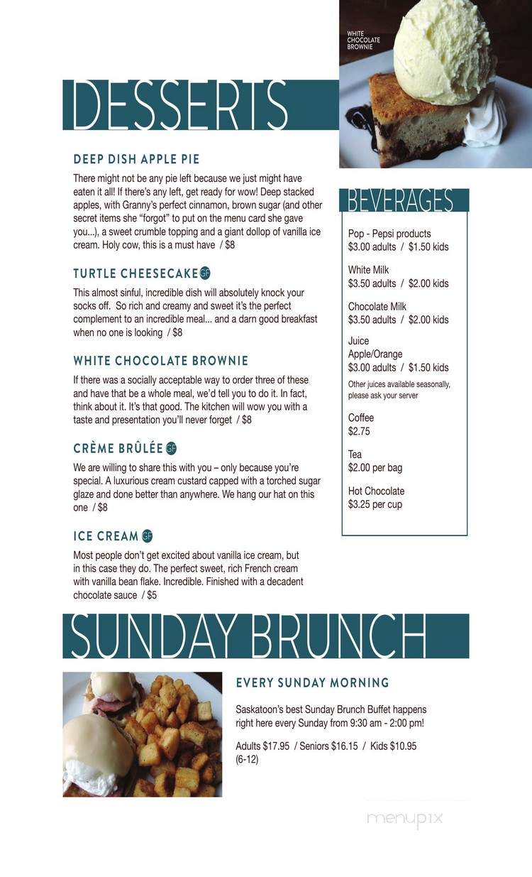 B'Anne's Place - Saskatoon, SK menu_pic