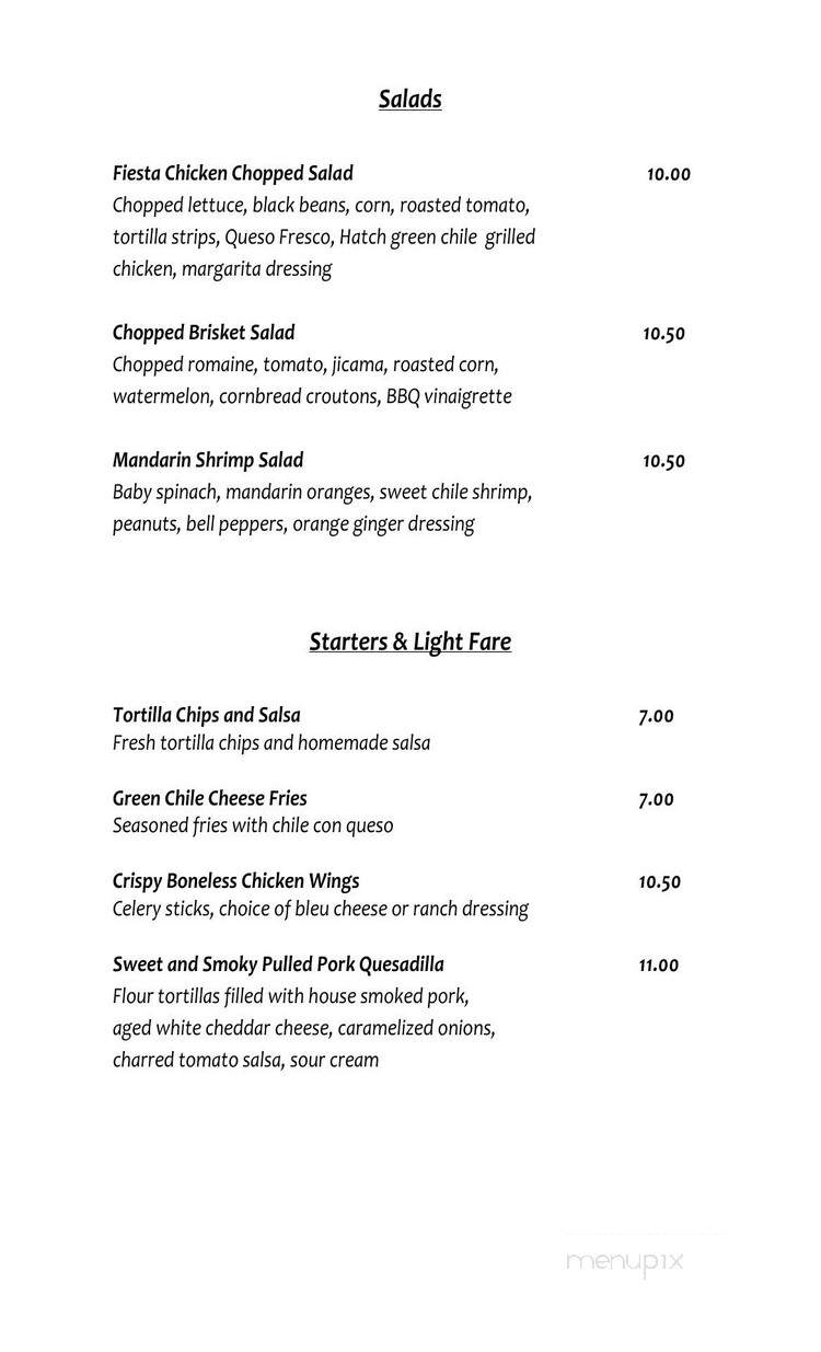 Atush Bar & Grille - Bernalillo, NM menu_pic