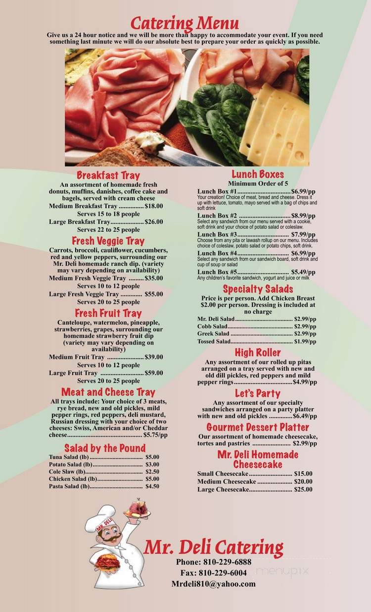 Mr Deli - Brighton, MI menu_pic