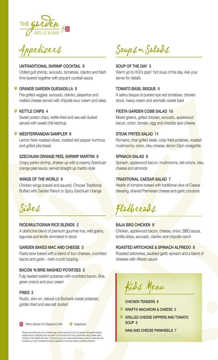 The Garden Grille & Bar - Hummelstown, PA menu_pic