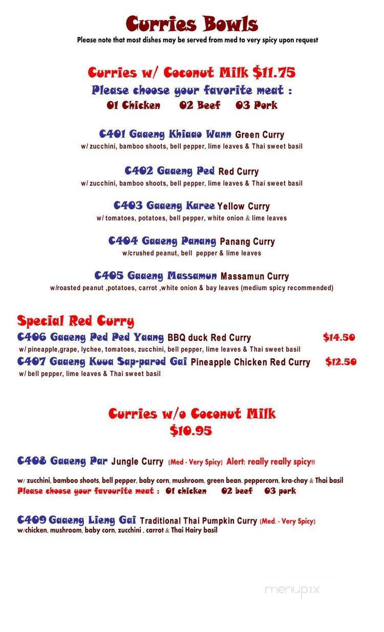 Thai Memory - Hamilton, ON menu_pic