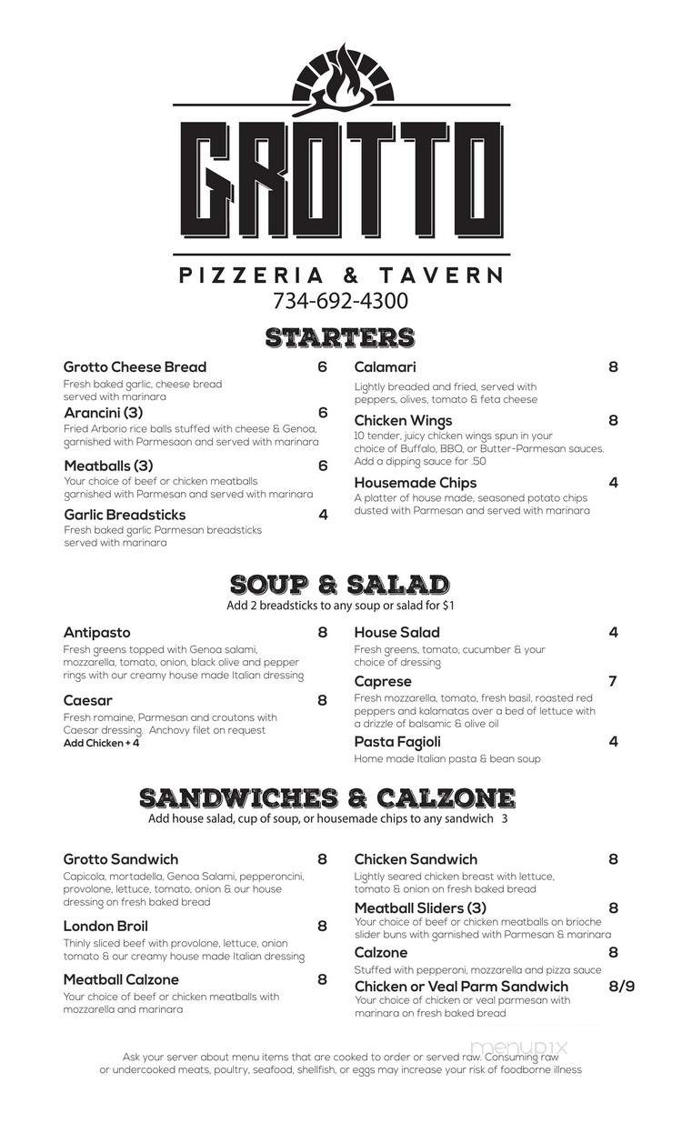 Grotto - Windham, ME menu_pic