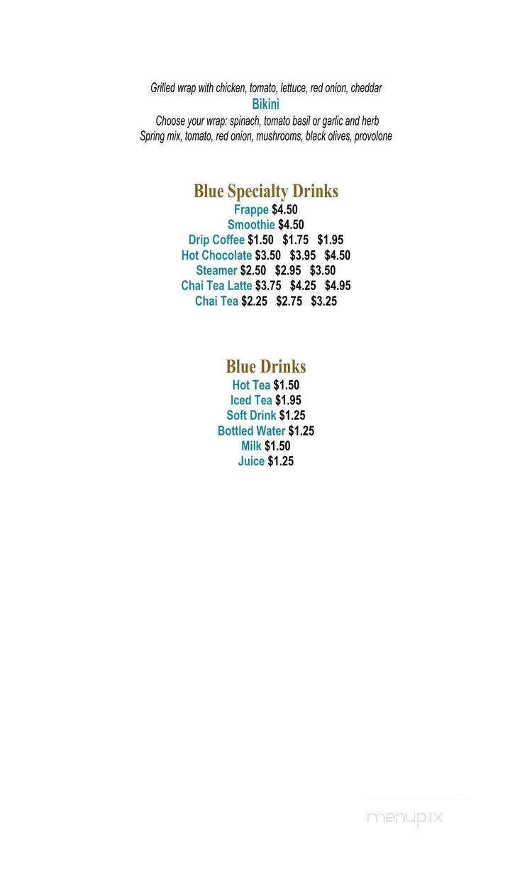 Kaffe Blue - Kingsport, TN menu_pic