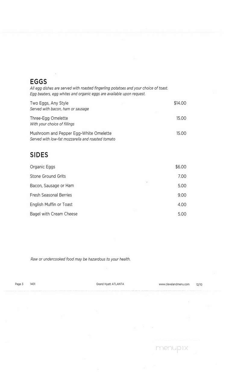 Cassis at the Grand Hyatt - Atlanta, GA menu_pic