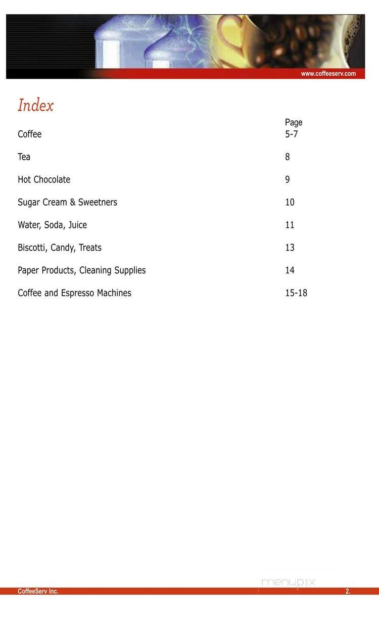 Coffee Serv - Dresher, PA menu_pic