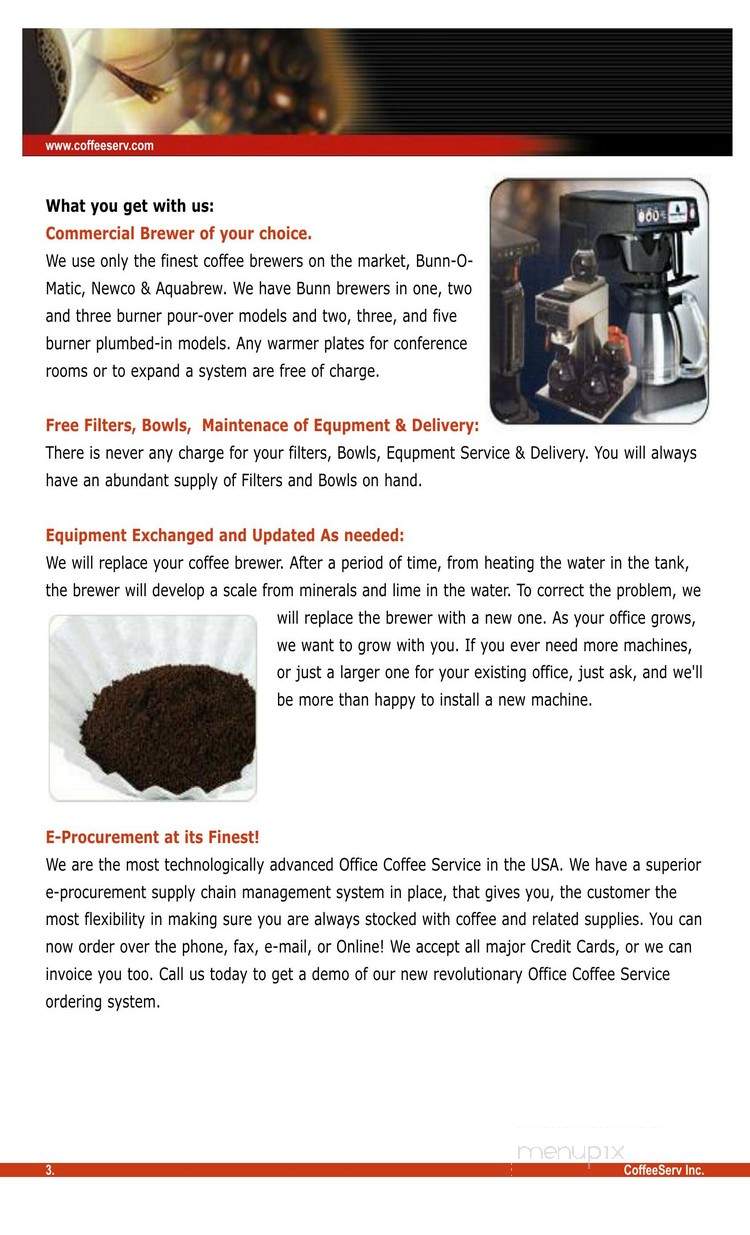 Coffee Serv - Dresher, PA menu_pic